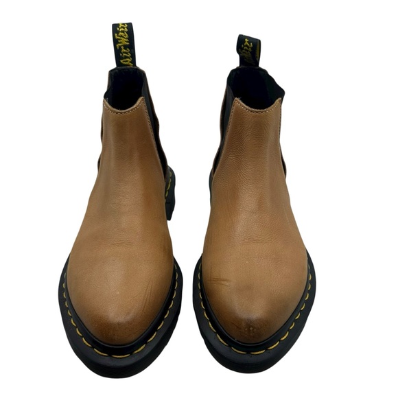 Dr Doc Martens Women's 6 Bianca Chelsea Boot Ankle Bootie Brown Cognac Leather - Picture 4 of 9